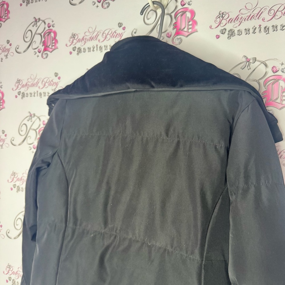 Isaac mizrahi coat puffer Black Jacket zip up collared puff style winter - Picture 4 of 12
